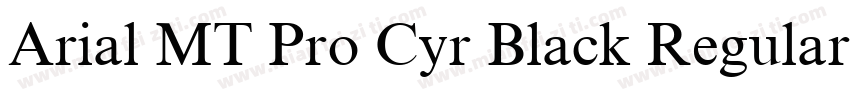 Arial MT Pro Cyr Black Regular字体转换